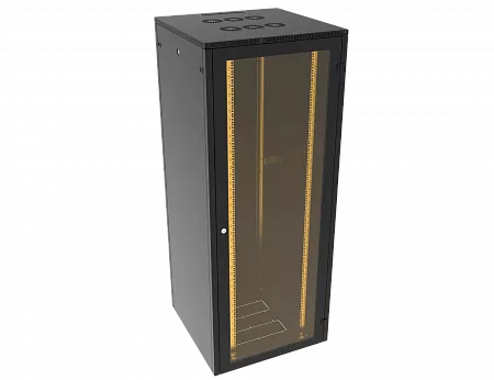 Шкаф телекоммуникационный напольный МИКсистем 19" серия ECO-L 36U 800*800 дверь стекло черный