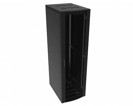 Шкаф телекоммуникационный напольный МИКсистем серия ECO+ 19" 18U 600*800 дверь перфорация черный